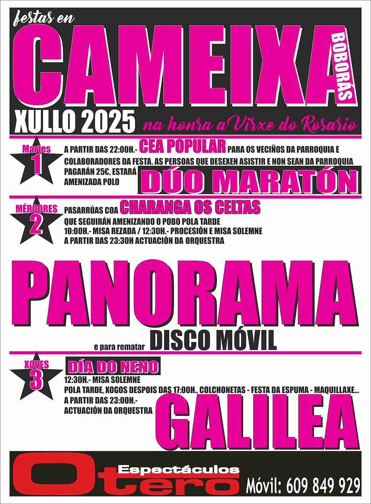 Virxe do Rosario de Cameixa (2025) en Boborás