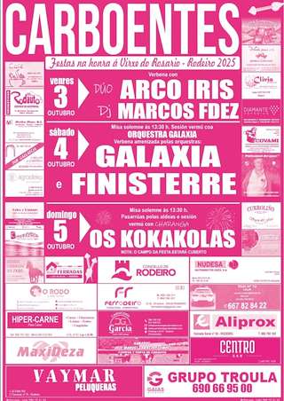 Fechas, información, programa, cartel, imágenes, mapa y ubicación de Virxe do Rosario de Carboentes (2025)  en  Rodeiro