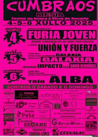 Fechas, información, programa, cartel, imágenes, mapa y ubicación de Virxe do Rosario de Cumbraos  en  Mesía