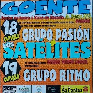 Fechas, información, programa, cartel, imágenes, mapa y ubicación de Virxe do Rosario de Goente (2025)  en  As Pontes de García Rodríguez