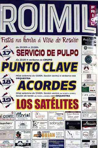 Fechas, información, programa, cartel, imágenes, mapa y ubicación de Virxe do Rosario de Roimil  (2025)  en  Friol