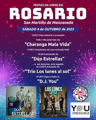 Fechas, información, programa, cartel, imágenes, mapa y ubicación de Virxe do Rosario de San Martiño  en  Manzaneda
