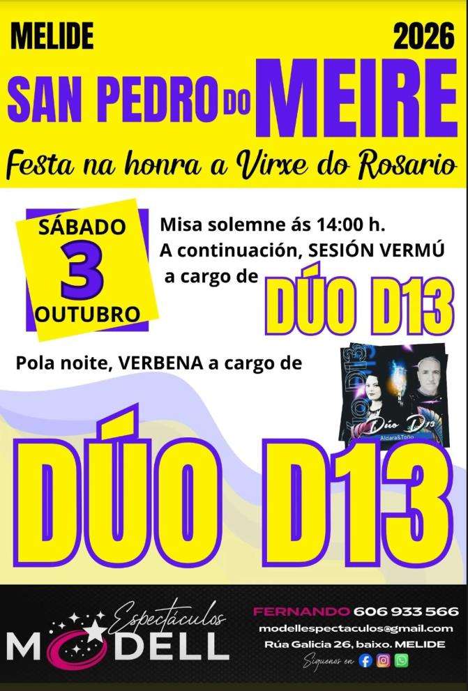 Virxe do Rosario de San Pedro do Meire (2026) en Melide