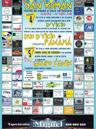 Fechas, información, programa, cartel, imágenes, mapa y ubicación de Virxe do Rosario de San Román de Montoxo (2025)  en  Cedeira