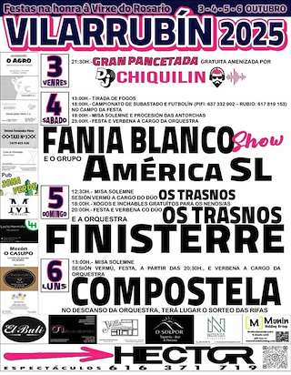 Fechas, información, programa, cartel, imágenes, mapa y ubicación de Virxe do Rosario de Vilarrubín  en  A Peroxa