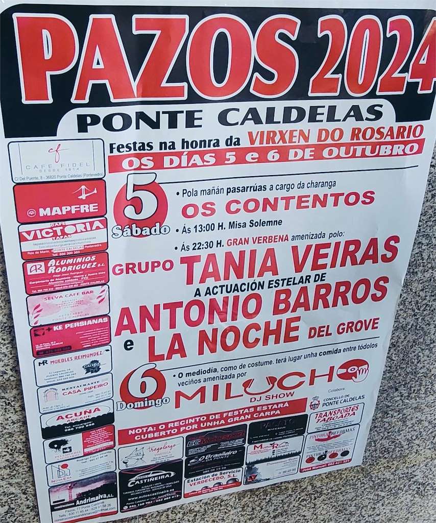 Virxe do Rosario - Grandes Festas de Pazos en Ponte Caldelas