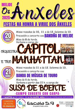 Fechas, información, programa, cartel, imágenes, mapa y ubicación de Virxe dos Ánxeles  en  Melide