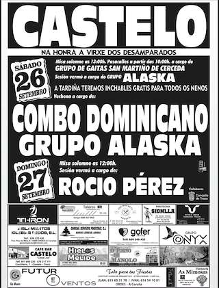 Fechas, información, programa, cartel, imágenes, mapa y ubicación de Virxe dos Desamparados de Castelo (2026) en Trazo