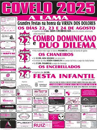 Fechas, información, programa, cartel, imágenes, mapa y ubicación de Virxe dos Dolores de Covelo  en  A Lama