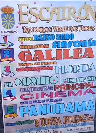 Fechas, información, programa, cartel, imágenes, mapa y ubicación de Virxe dos Dolores de Escairón  en  O Saviñao