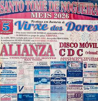 Fechas, información, programa, cartel, imágenes, mapa y ubicación de Virxe dos Dolores de Santo Tomé de Nogueira (2026)  en  Meis