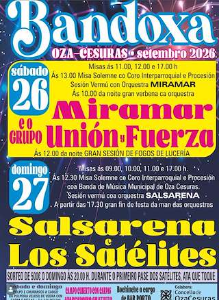 Fechas, información, programa, cartel, imágenes, mapa y ubicación de Virxe dos Milagres de Bandoxa (2026) en Oza Cesuras