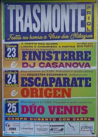 Fechas, información, programa, cartel, imágenes, mapa y ubicación de Virxe dos Milagros de Trasmonte  en  Friol