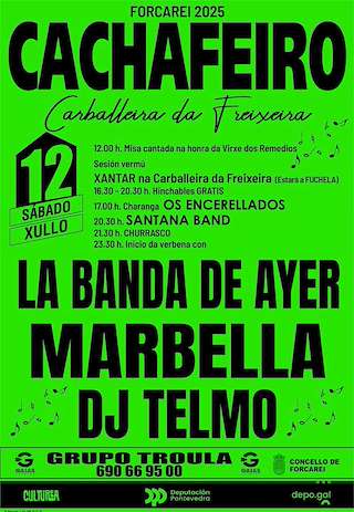 Fechas, información, programa, cartel, imágenes, mapa y ubicación de Virxe dos Remedios de Cachafeiro  en  Forcarei