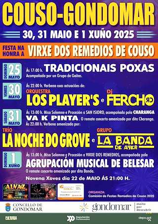 Fechas, información, programa, cartel, imágenes, mapa y ubicación de Virxe dos Remedios de Couso  en  Gondomar