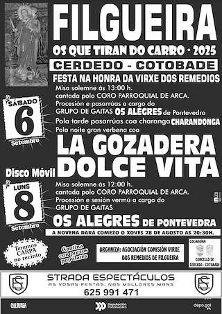 Fechas, información, programa, cartel, imágenes, mapa y ubicación de Virxe dos Remedios de Filgueira  en  Cerdedo-Cotobade