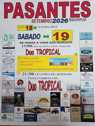 Fechas, información, programa, cartel, imágenes, mapa y ubicación de Virxe dos Remedios de Pasantes (2026) en Triacastela