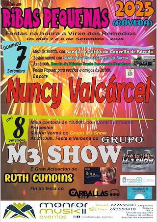 Fechas, información, programa, cartel, imágenes, mapa y ubicación de Virxe dos Remedios de Ribas Pequenas  en  Bóveda