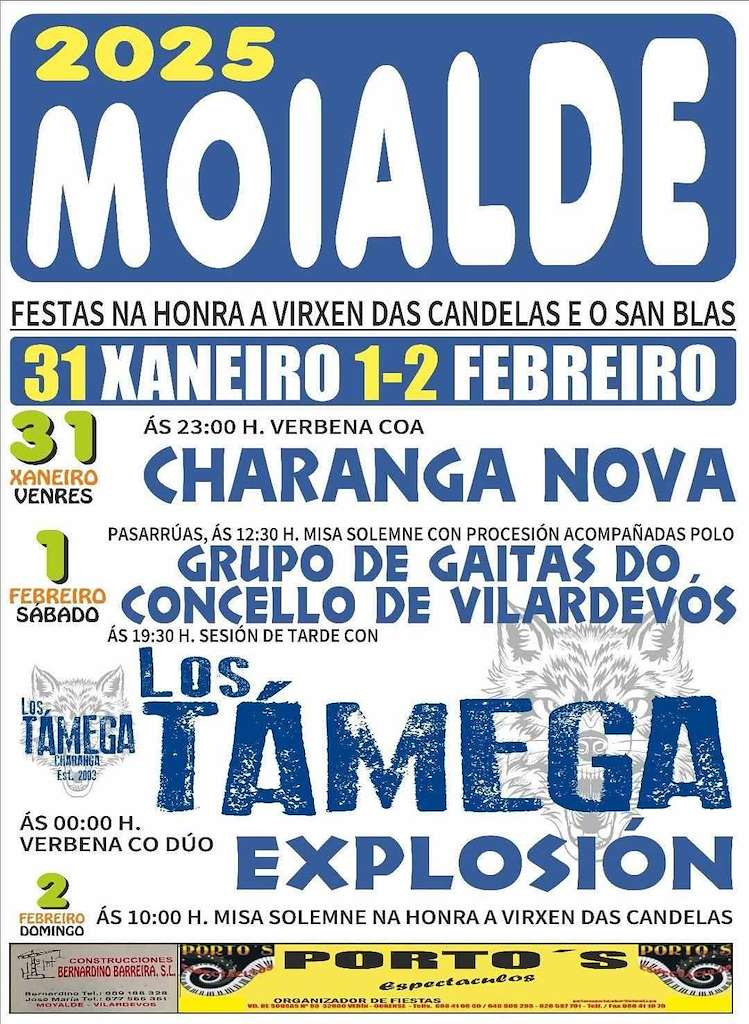Virxen das Candelas e San Blas de Moialde en Vilardevós