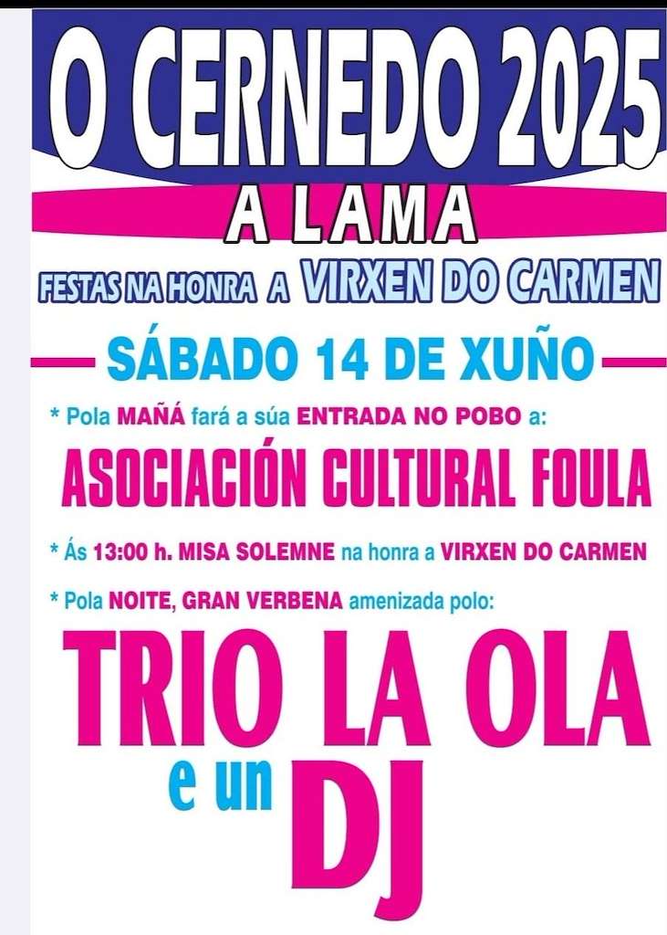 Virxen do Carmen de O Cernedo (2025) en A Lama