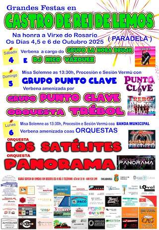 Fechas, información, programa, cartel, imágenes, mapa y ubicación de Virxen do Rosario de Castro de Rei de Lemos  en  Paradela