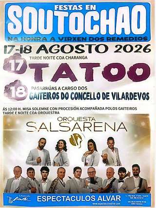Fechas, información, programa, cartel, imágenes, mapa y ubicación de Virxen dos Remedios de Soutochao (2026)  en  Vilardevós
