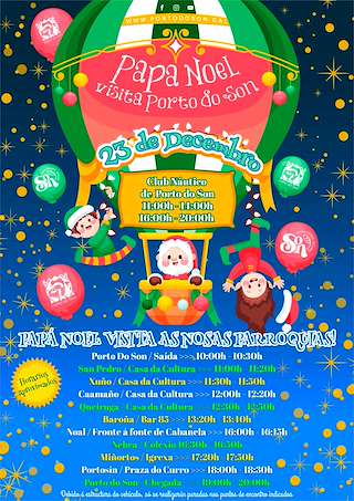 Visita de Papá Noel en O Porto do Son