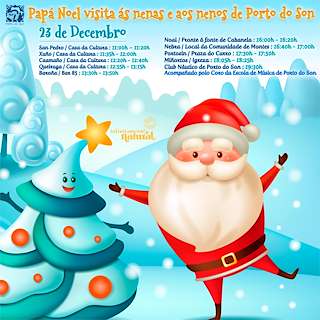 Visita de Papá Noel en O Porto do Son