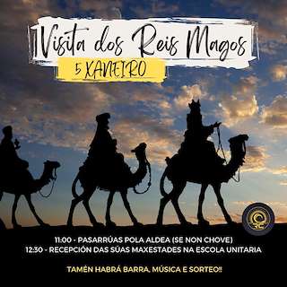 Visita de los Reyes a Ribeiriña – Conchido en A Pobra do Caramiñal