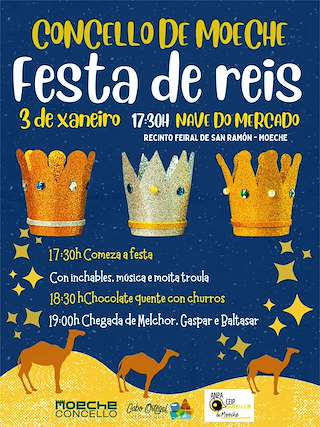 Visita dos Reis Magos (2026) en Moeche