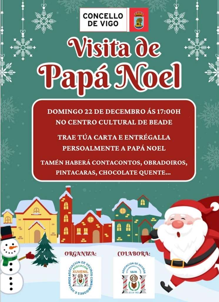 Visita de Papá Noel a Beade en Vigo