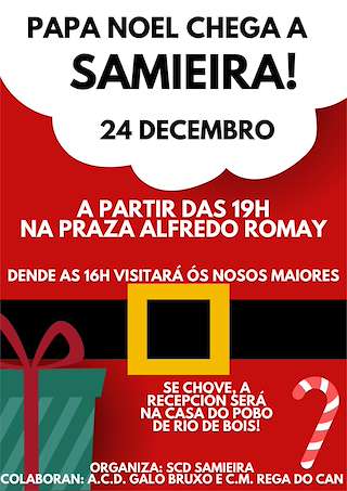 Fechas, información, programa, cartel, imágenes, mapa y ubicación de Visita de Papá Noel a Samieira (2025) en Poio