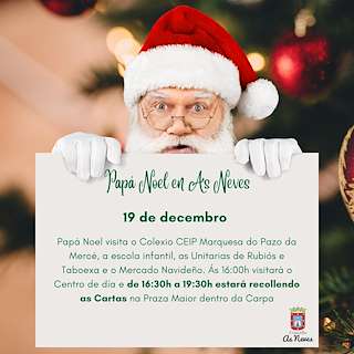 Fechas, información, programa, cartel, imágenes, mapa y ubicación de Visita de Papá Noel (2025)  en  As Neves