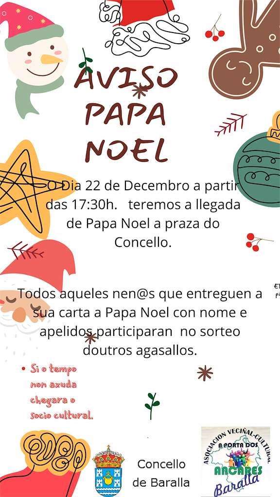 Visita de Papá Noel en Baralla