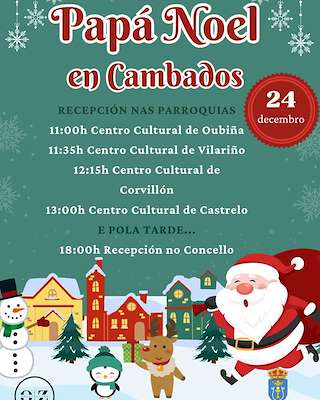 Fechas, información, programa, cartel, imágenes, mapa y ubicación de Visita de Papá Noel  (2025) en Cambados