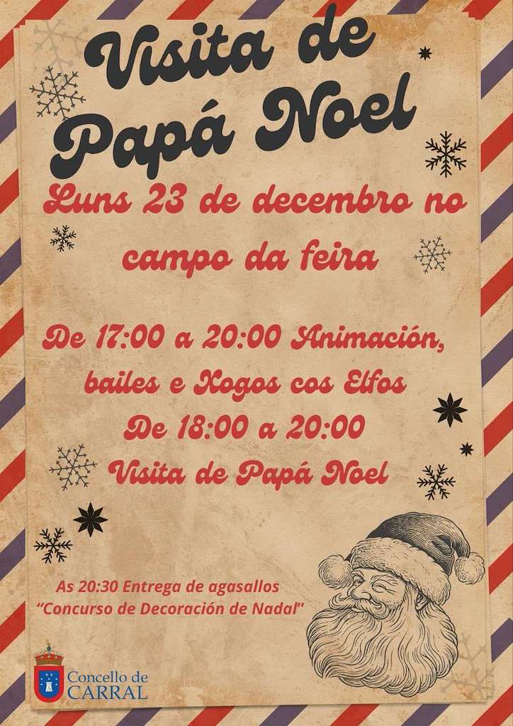 Visita de Papá Noel en Carral