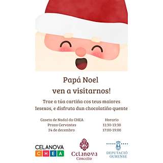 Fechas, información, programa, cartel, imágenes, mapa y ubicación de Visita de Papá Noel  en  Celanova