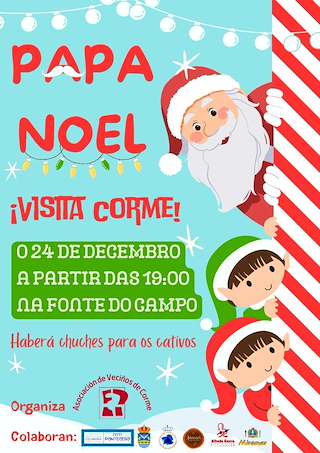 Fechas, información, programa, cartel, imágenes, mapa y ubicación de Visita de Papá Noel de Corme (2025)  en  Ponteceso