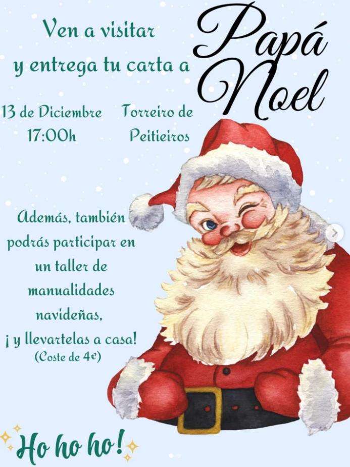 Visita de Papá Noel de Peitieiros en Gondomar