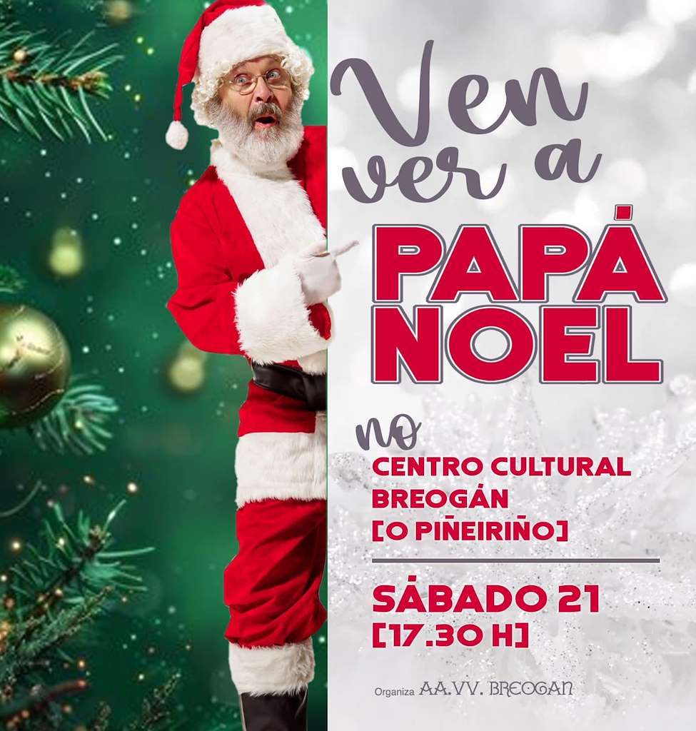 Visita de Papá Noel en O Piñeiriño en Vilagarcía de Arousa