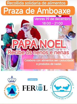 Fechas, información, programa, cartel, imágenes, mapa y ubicación de Visita de Papá Noel (2025)  en  Ferrol