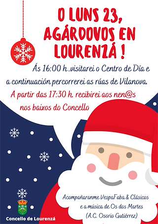 Fechas, información, programa, cartel, imágenes, mapa y ubicación de VIsita de Papa Noel  en  Lourenzá