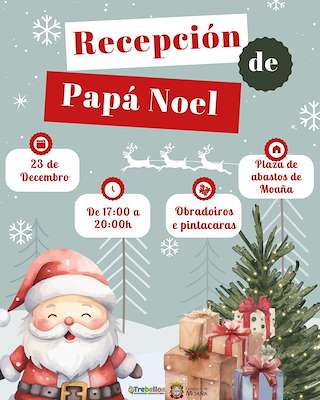 Fechas, información, programa, cartel, imágenes, mapa y ubicación de Visita de Papá Noel  en  Moaña