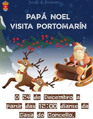 Fechas, información, programa, cartel, imágenes, mapa y ubicación de Visita de Papá Noel  (2025) en Portomarín