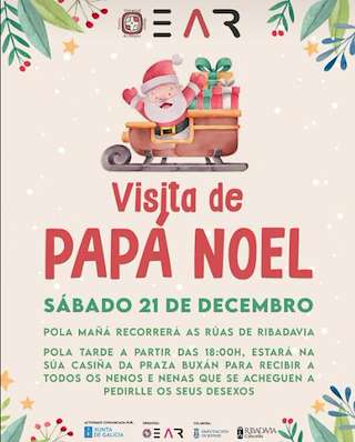 Fechas, información, programa, cartel, imágenes, mapa y ubicación de Visita de Papá Noel   en  Ribadavia