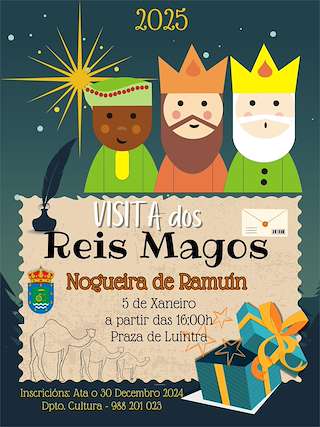 Fechas, información, programa, cartel, imágenes, mapa y ubicación de Visita dos Reis  en  Nogueira de Ramuín