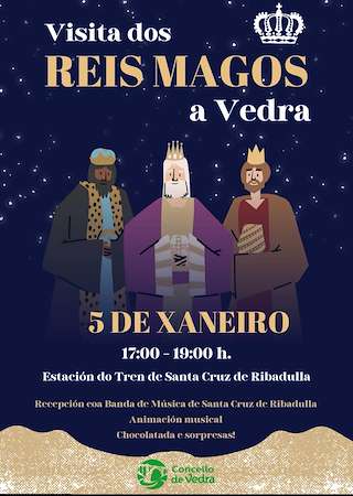 Fechas, información, programa, cartel, imágenes, mapa y ubicación de Visita dos Reis  en  Vedra