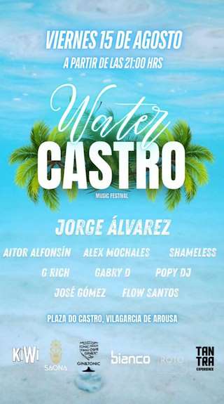 Fechas, información, programa, cartel, imágenes, mapa y ubicación de Water Castro Festival (2026)  en  Vilagarcía de Arousa