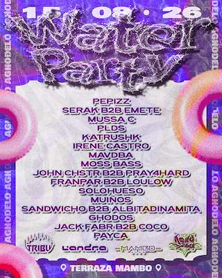 Fechas, información, programa, cartel, imágenes, mapa y ubicación de Water Party Mambo (2026)  en  Vilagarcía de Arousa