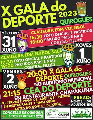XI Gala do Deporte en Quiroga